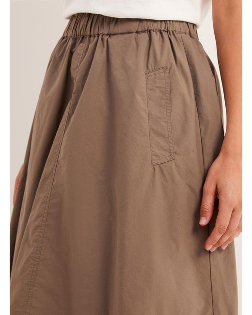 Marc O' Polo Natural Elastic Waistband Flared Fabric Skirt