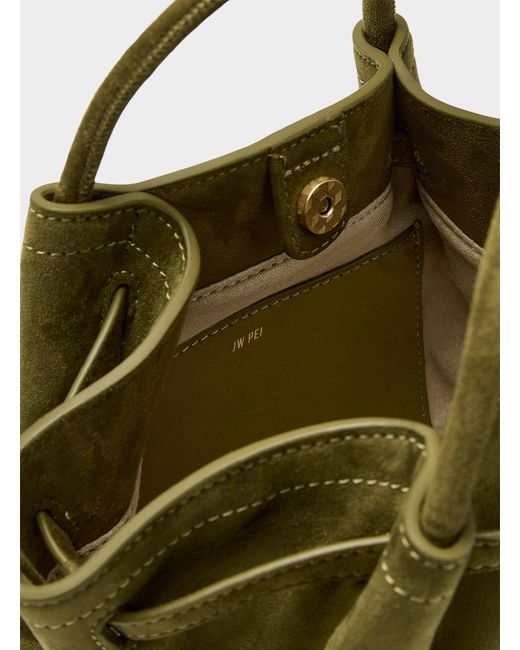 JW PEI Green Hana Small Suede Bag