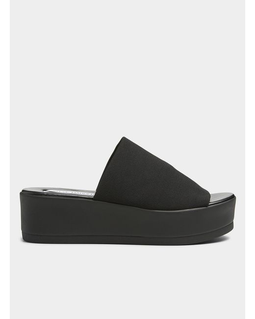 Steve madden cheap black platform slides