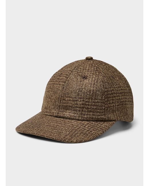 Outclass Brown Pure Wool Tweed Cap for men
