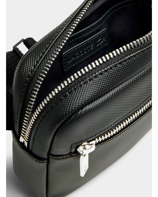 Lacoste Black Small Monochrome Rectangular Bag for men