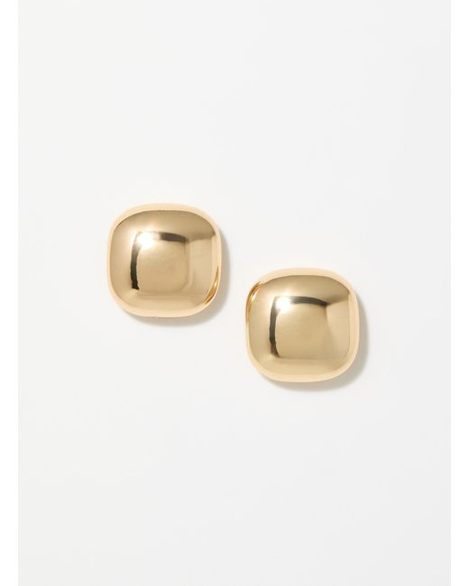 Simon's White Rounded Square Earrings