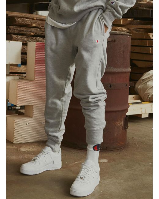 Champion Reverse Weave joggers in Gray for Men | Lyst