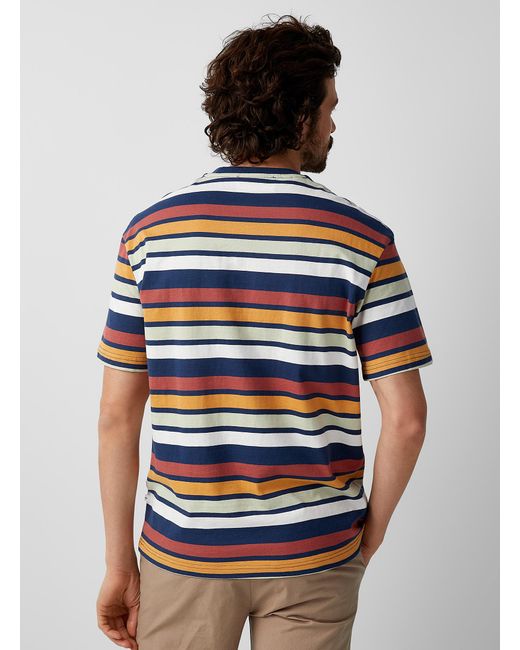 SELECTED Cotton Colourful Striped T in 