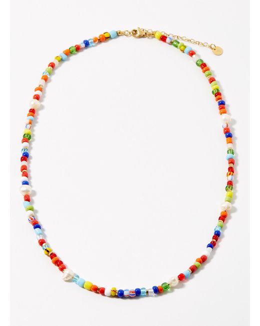 Le 31 Multicolor Fantasia Colourful Bead Necklace for men