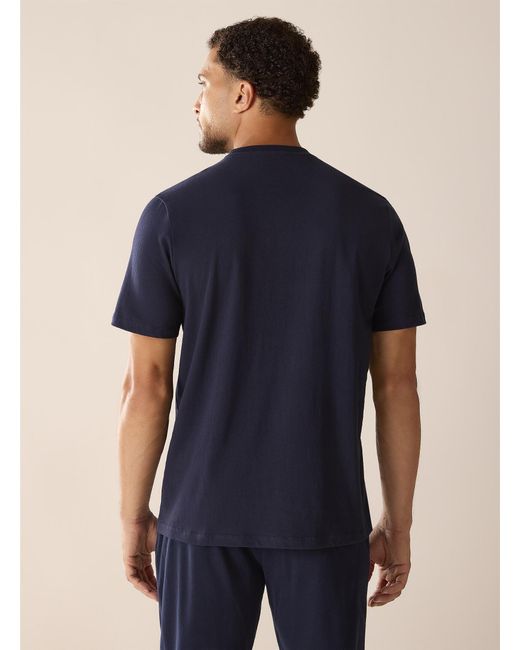 Le 31 Blue Chest Print Lounge T for men