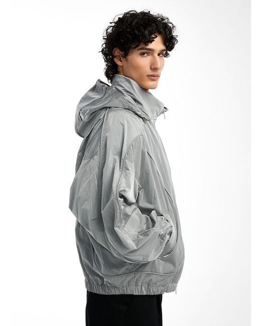 Wooyoungmi Gray Silver Track Jacket for men
