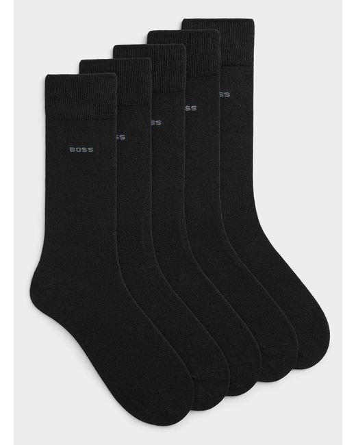 Boss Black Solid Classic Dress Socks 5 for men