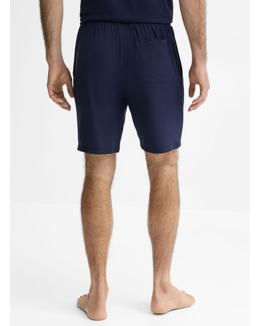 Le 31 Blue Solid Tm Modal Pyjama Short for men
