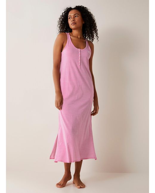 Ralph Lauren Pink Pinstripes Long Nightgown