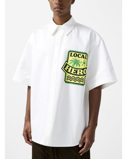 Martine Rose White Local Hero Oversized Shirt Unisex