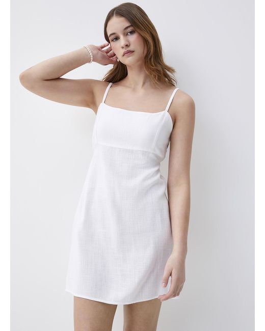 Twik White Touch Of Linen Square