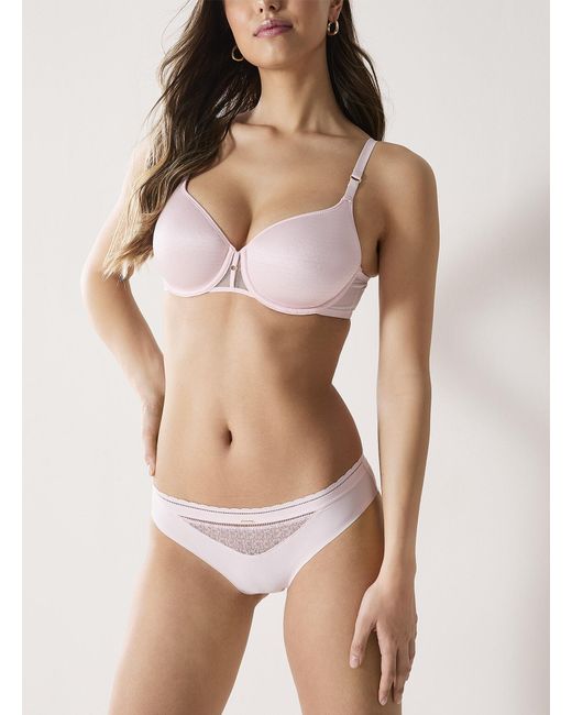 Chantelle Natural Monogram Spacer Plunge Bra