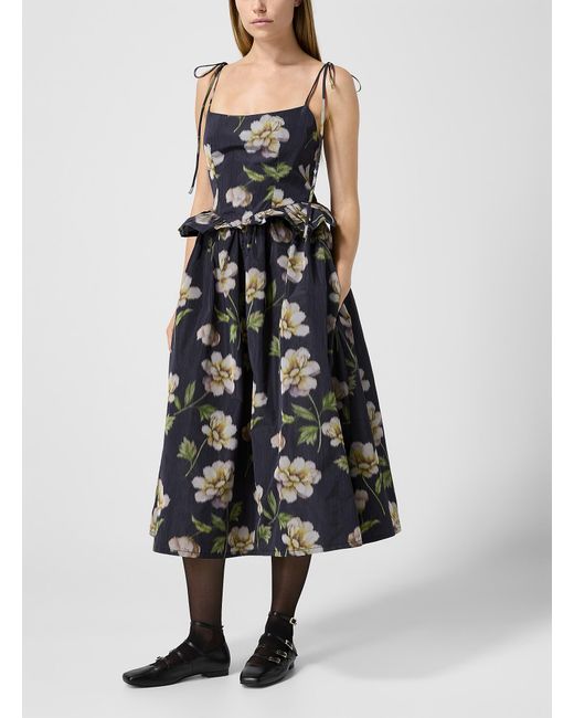 Eliza Faulkner Black Tessa Ruffled Dress