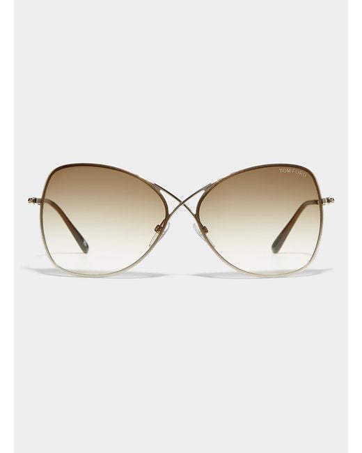 Tom Ford Natural Colette Butterfly Sunglasses
