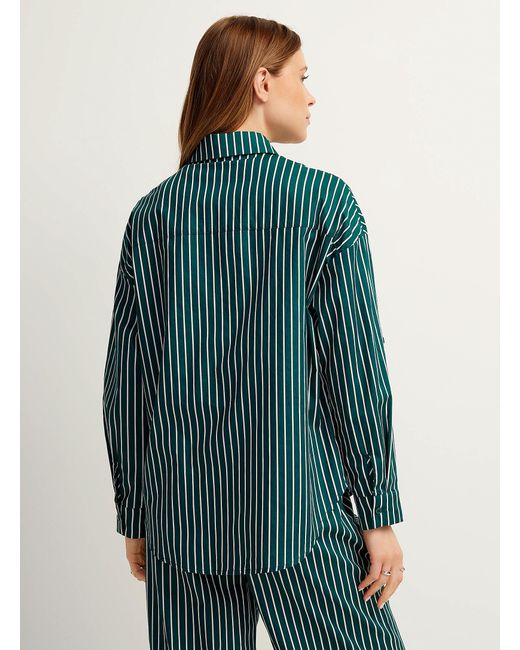 Icône Green Loose Striped Shirt