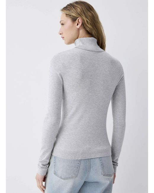 Twik Gray Solid Turtleneck Sweater