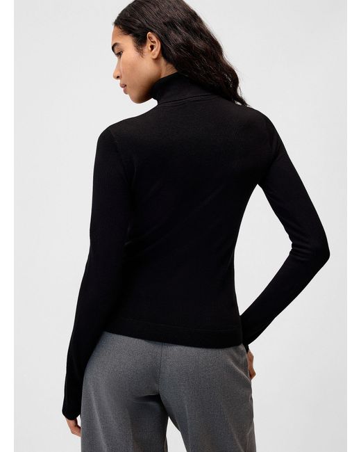 Twik Blue Solid Turtleneck Sweater