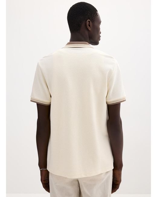 Le 31 Gray Zipped Polo for men