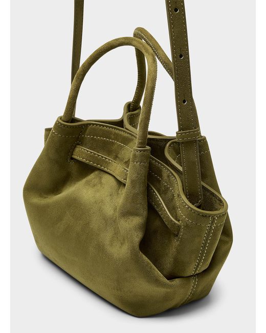 JW PEI Green Hana Small Suede Bag