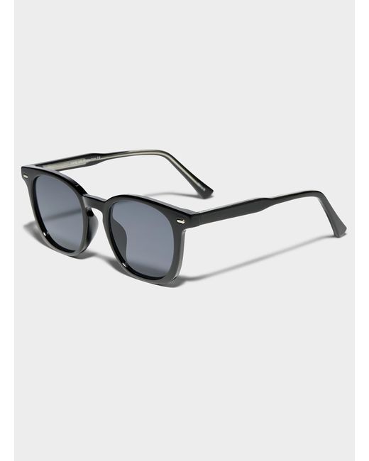 Le 31 Blue Kurt Translucent Rounded Sunglasses for men