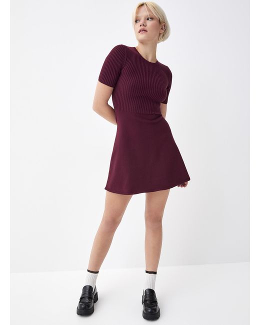 Twik Red Ribbed Fit