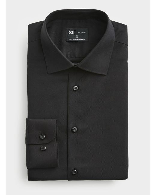 Le 31 Black Solid Wrinkle for men