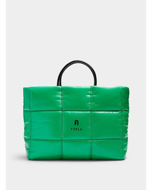 Furla Opportunity Quilted Tote in Green Lyst