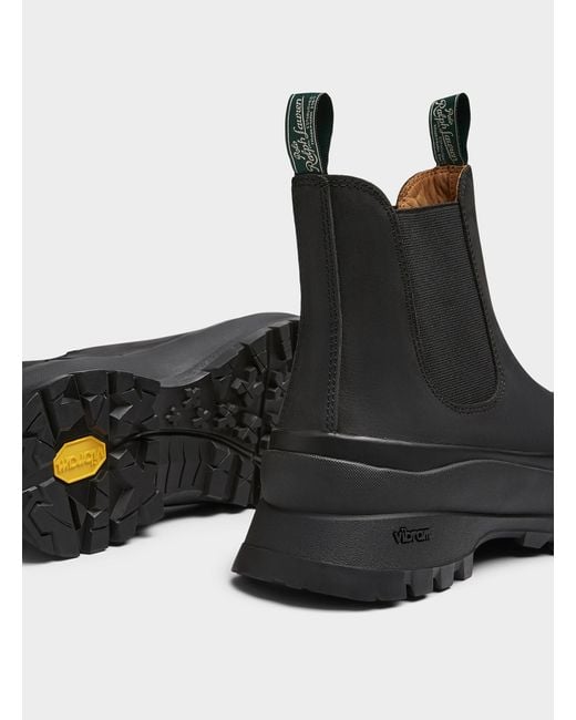 Polo Ralph Lauren Logan Chelsea Boots Men in Black for Men 