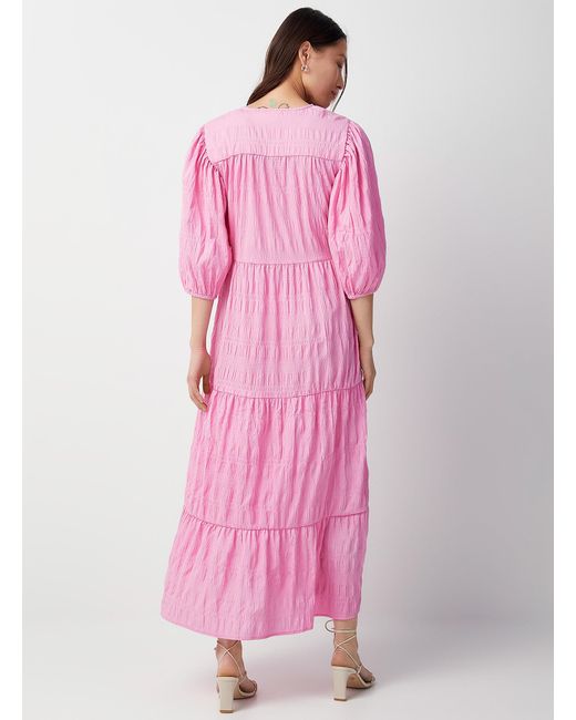 Saint Tropez Pink Damaris Tiered Maxi Dress