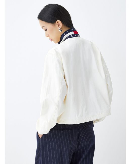Tommy Hilfiger Red Tricolour Stand Collar Jacket