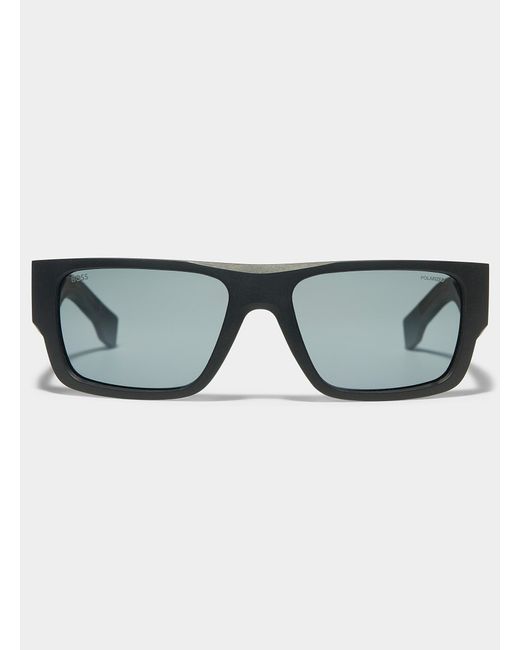 BOSS by HUGO BOSS Matte Black Square Sunglasses for Men | Lyst