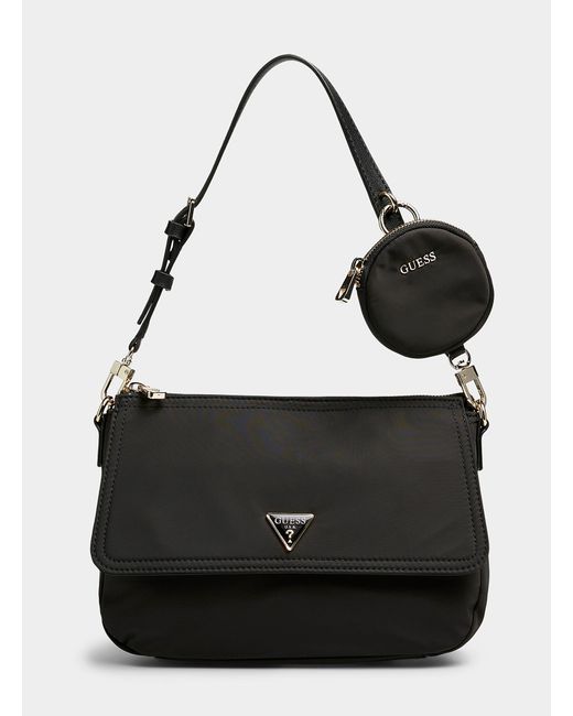 Guess Gemma Eco Baguette Bag in Black Lyst Canada