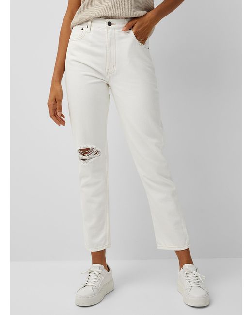 eTica Denim Finn Ivory Slim Straight 
