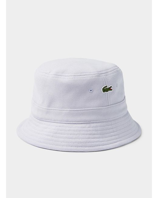 Lacoste Gray Mini Croc Denim Bucket Hat for men