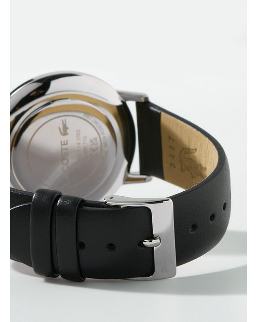 Lacoste Gray Crocorigin Leather Watch for men