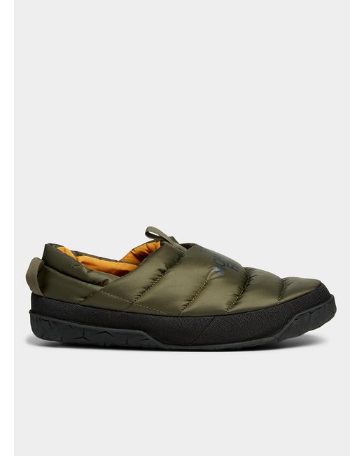The North Face Green Nuptse Mule Slippers Men for men