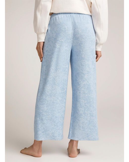 Z Supply Blue Ribbed Terry Lounge Pant