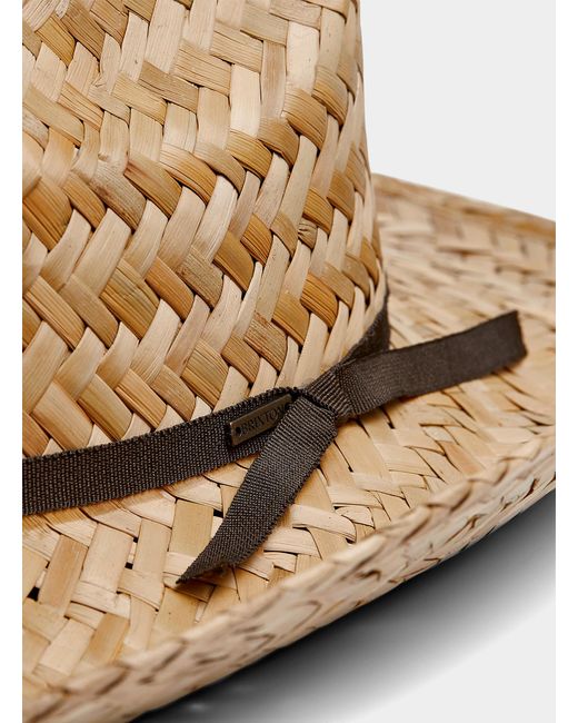 Brixton Knotted Band Straw Cowboy Hat 