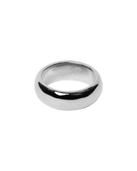 Obakki Gray Upcycled Minimalist Silver Ring