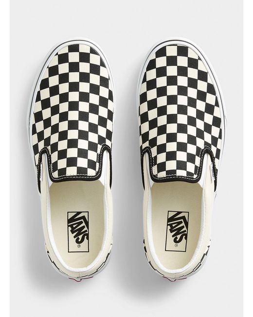 Vans White Classic Checkerboard Slip for men