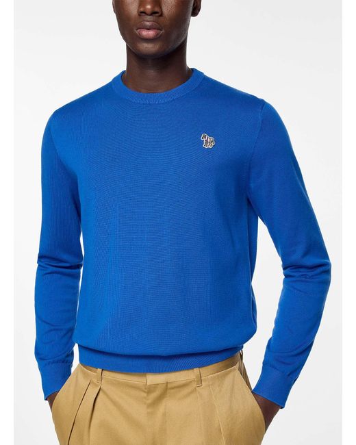 Paul Smith Blue Zebra Patch Sweater for men
