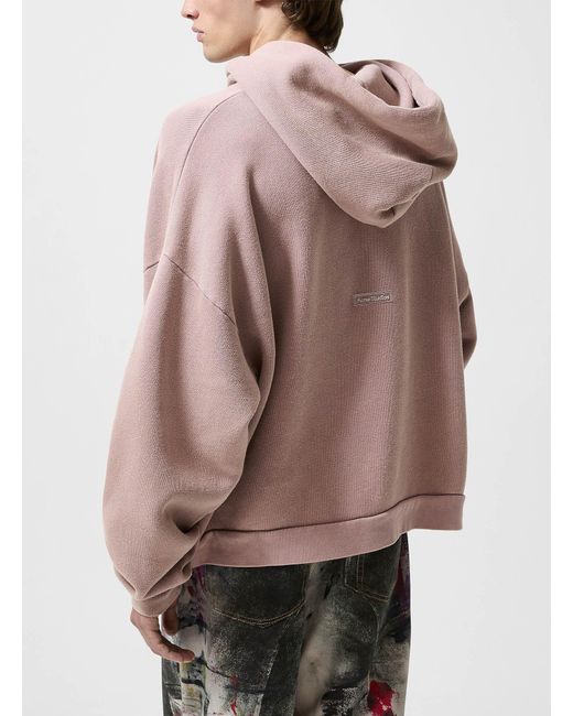 Acne Muted Pink Hooded Sweatshirt Unisex