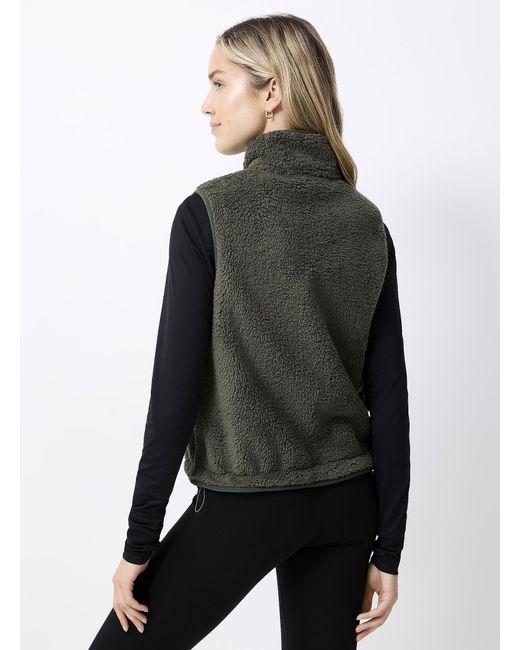 I.FIV5 Black Plush Fleece Vest