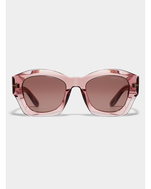 Tom Ford Pink Guilliana Angular Sunglasses