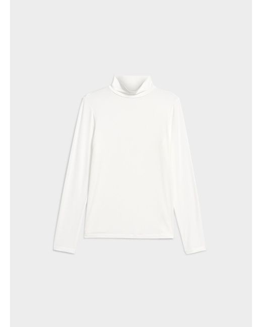 Contemporaine White Flowy Mock