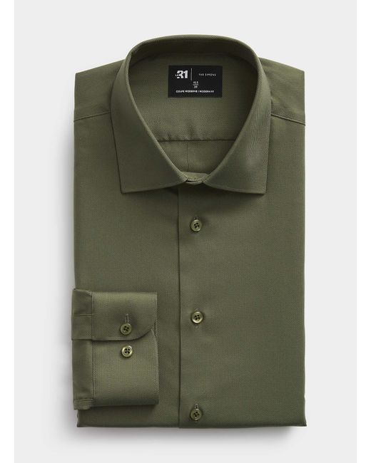 Le 31 Green Solid Wrinkle for men
