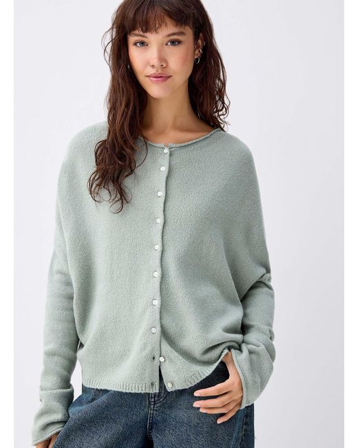 Twik Gray Rolled Edging Cardigan