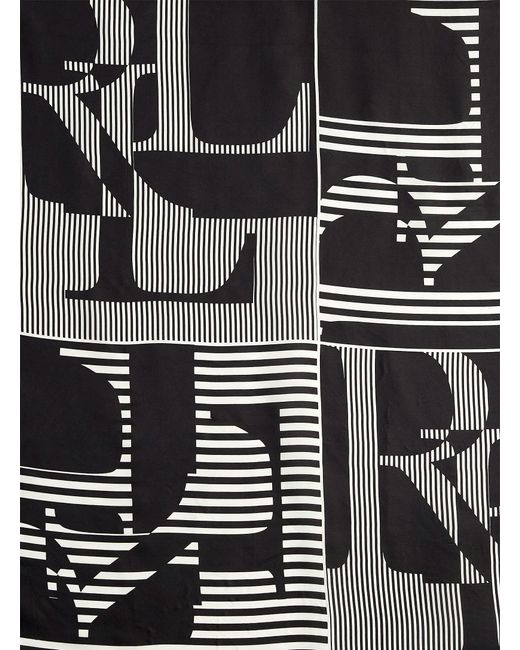 Ralph Lauren White Contrast Monogram Scarf