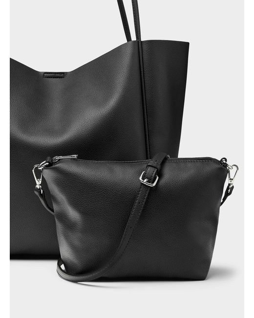Simon's Black Soft Square Tote Bag